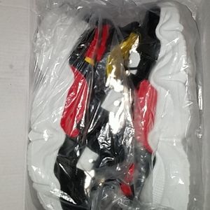 Lace-up front release buckle decor sneakers